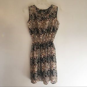 HXY Black Floral Print Dress M